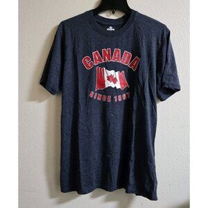 Oh Canada T-shirt  - Canadian Flag - Since 1867  Mens M Blue Tee